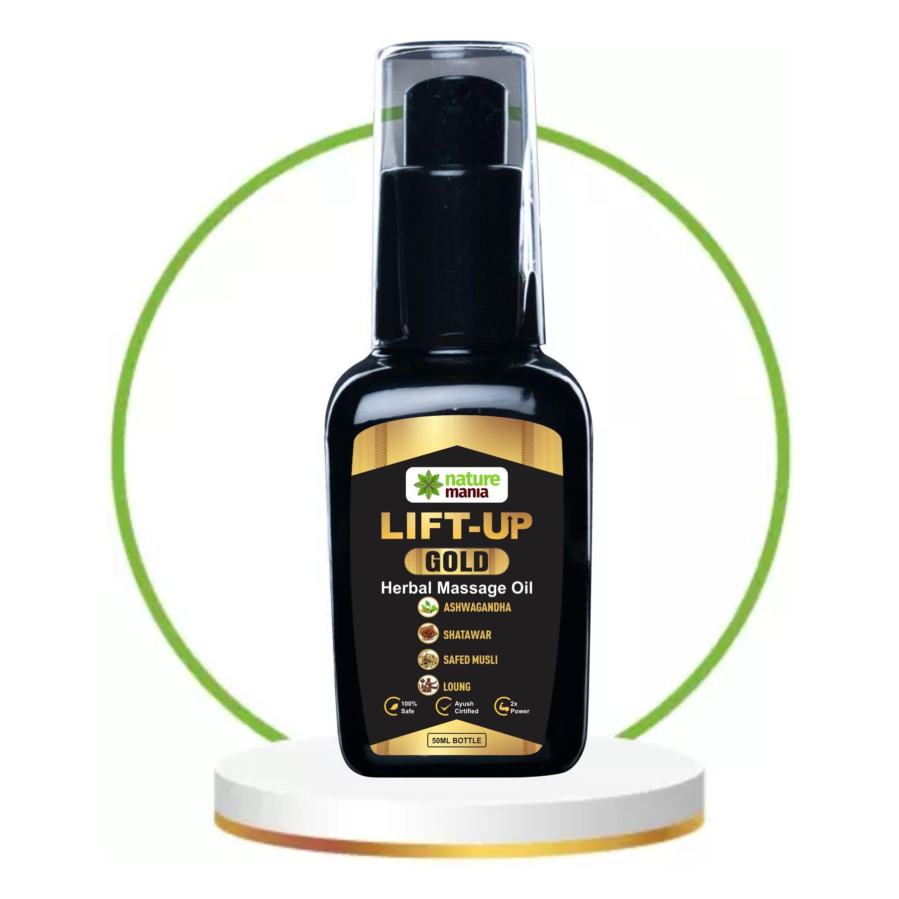 Nature Mania Lift Up Oil for Men | Massage OIl for Men 50 Ml | Pack of 1 | 100% Pure & Natural | Gold Oil (B0CVQ79LMN) Amazon Price History, Amazon Price Tracker