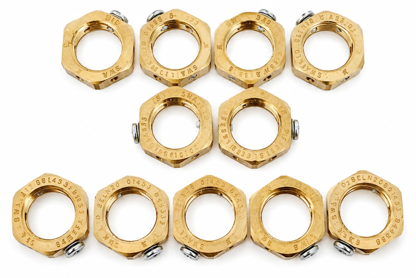 10 Pack 20mm Brass LockNut Earthing Nut