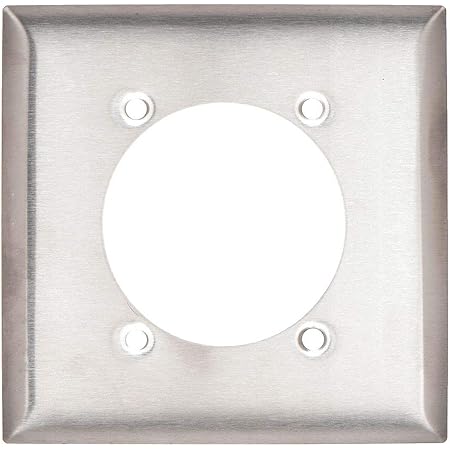 Plate, Wall, 2 Gang, Silver