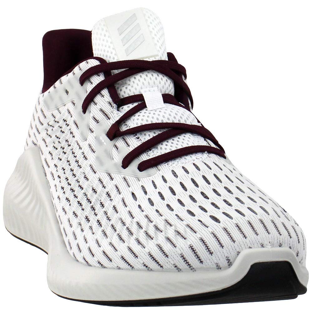 adidas Unisex Alphabounce+ u Low Shoes FTWWHT,SILVMT,Maroon Size 4.5