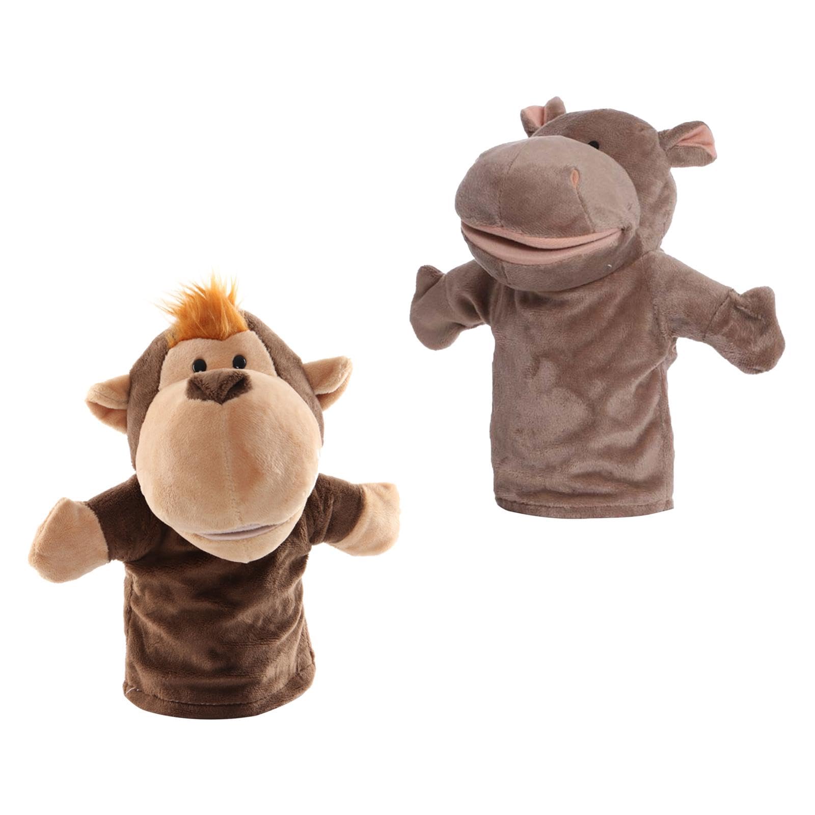 Animal Hand Puppets Fun Educational Toys for Birthday Gifts Teaching Ages 2+ Hippo Monkey-image-32