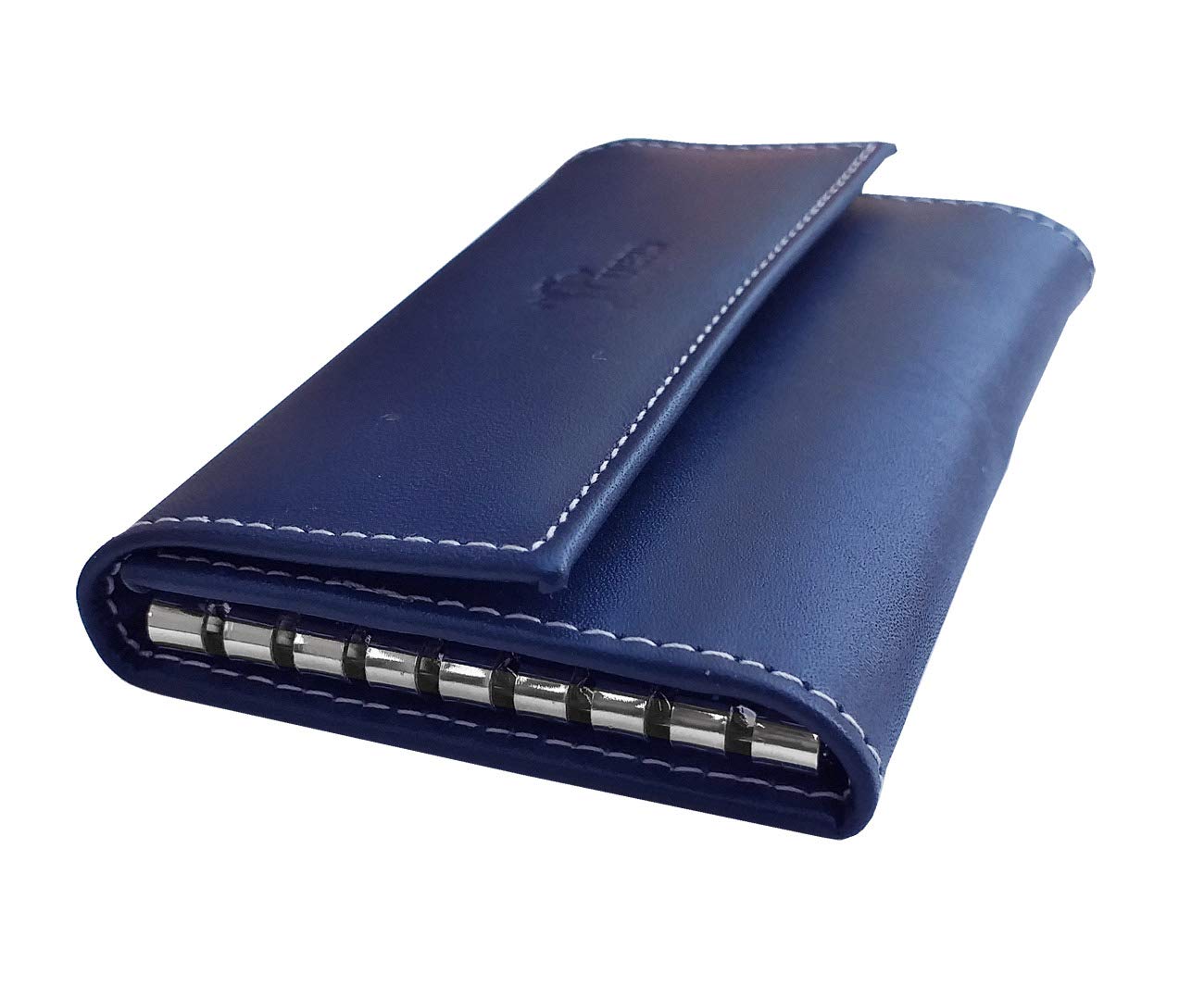 UBRIQUE Llavero de Cuero 8 Llaves Piel Azul