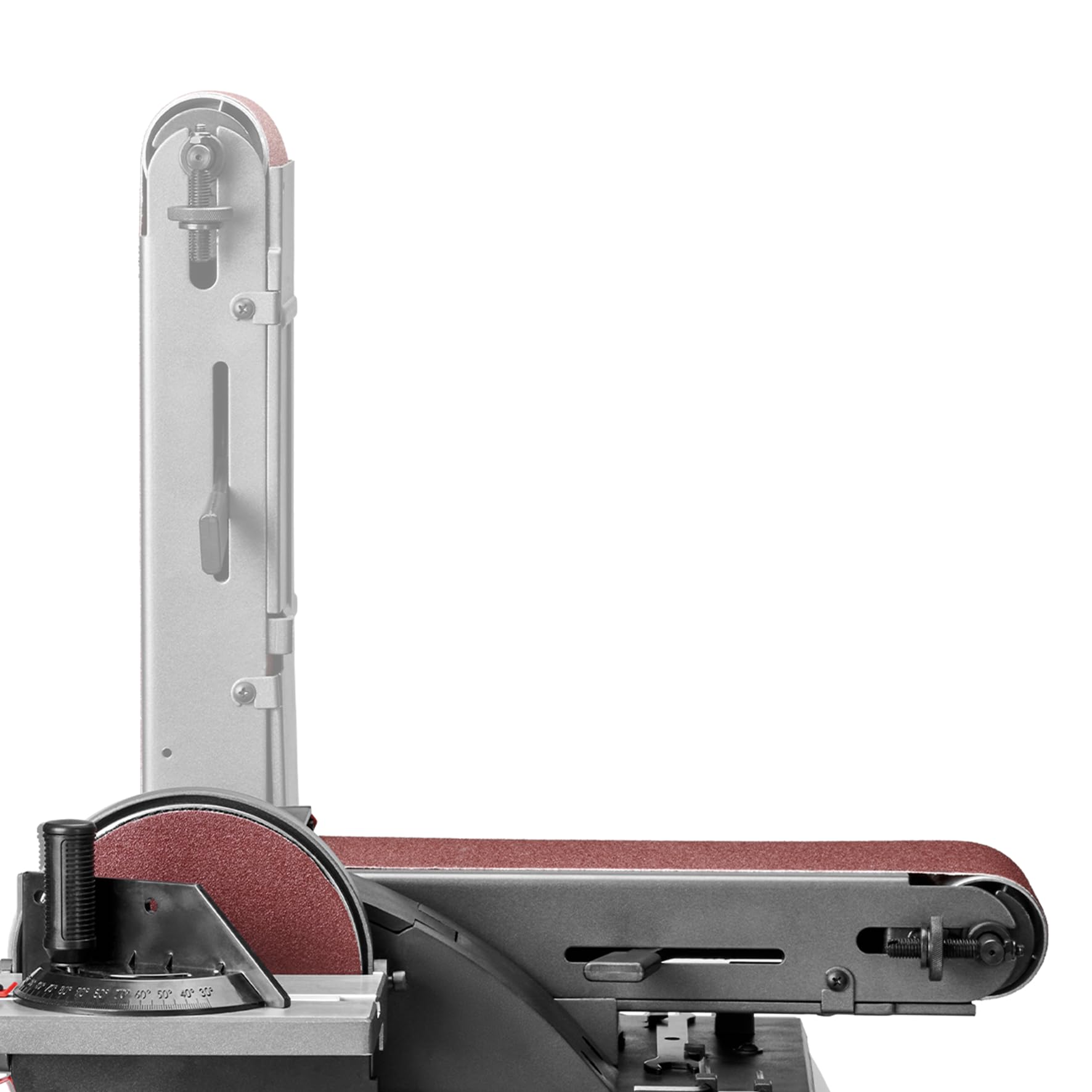 Ponceuse stationnaire à bande et à disque Einhell TE-US 400 (400 W, plateau de ponçage Ø 150 mm, bande abrasive 100 x 914 mm, vitesse max. de la bande 348 m/min, accessoires inclus)