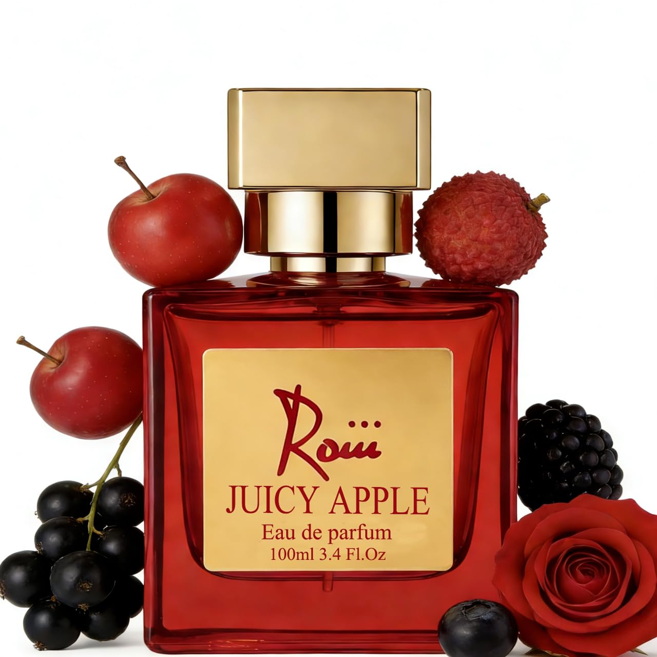 Roiii Juicy Apple Eau de Parfum-Inspired By K*y,ali Long Lasting EDP | Inspired By K*y,ali Juicy Apple, Long Lasting Fragrance, 3.4Oz(100ml) Eau De Parfum Feminine Perfume Women Perfume
