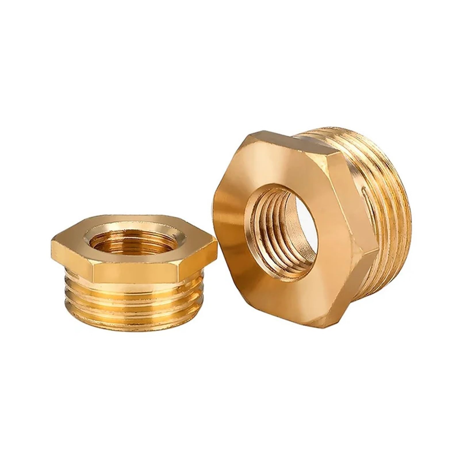 Riduttore esagonale in ottone, Raccordo for tubo riduttore con boccola esagonale in ottone filettato da 1/8-3/4 pollici F a M | 20 Pcs,F 03 To M 04
