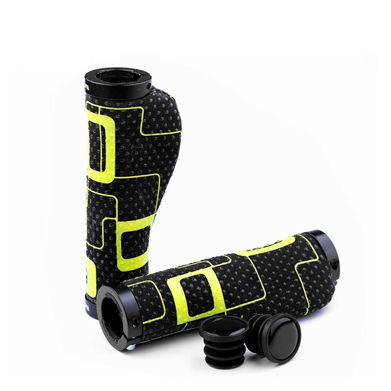 Impugnature di bici Manopole For Bicicletta In Gomma Antiscivolo Blocco For Mountain Bike Sul Manubrio Della Bicicletta Copertura 2 ~ 2,5 Cm Manopole Antiscivolo For Ciclismo Su Strada MTB Impugnature