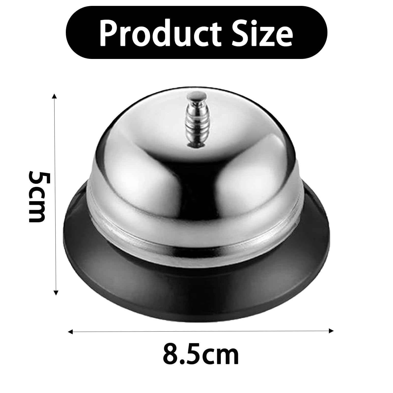 Sonnette de table, sonnette de réception, sonnette de table en métal, sonnette de service, sonnette de table pour restaurants, hôtels, bars, fêtes de Noël, jeux de festival, sonnette pour animaux de