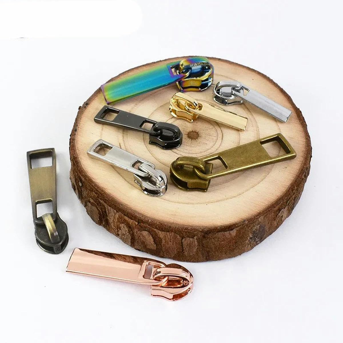 Kit de reparación de cremalleras, 30/50 piezas de deslizadores de cremallera 3# 5# for cremalleras de nailon, ropa, chaqueta, tirador de cremallera, kit de reparación de cabezales de cremalleras de mo