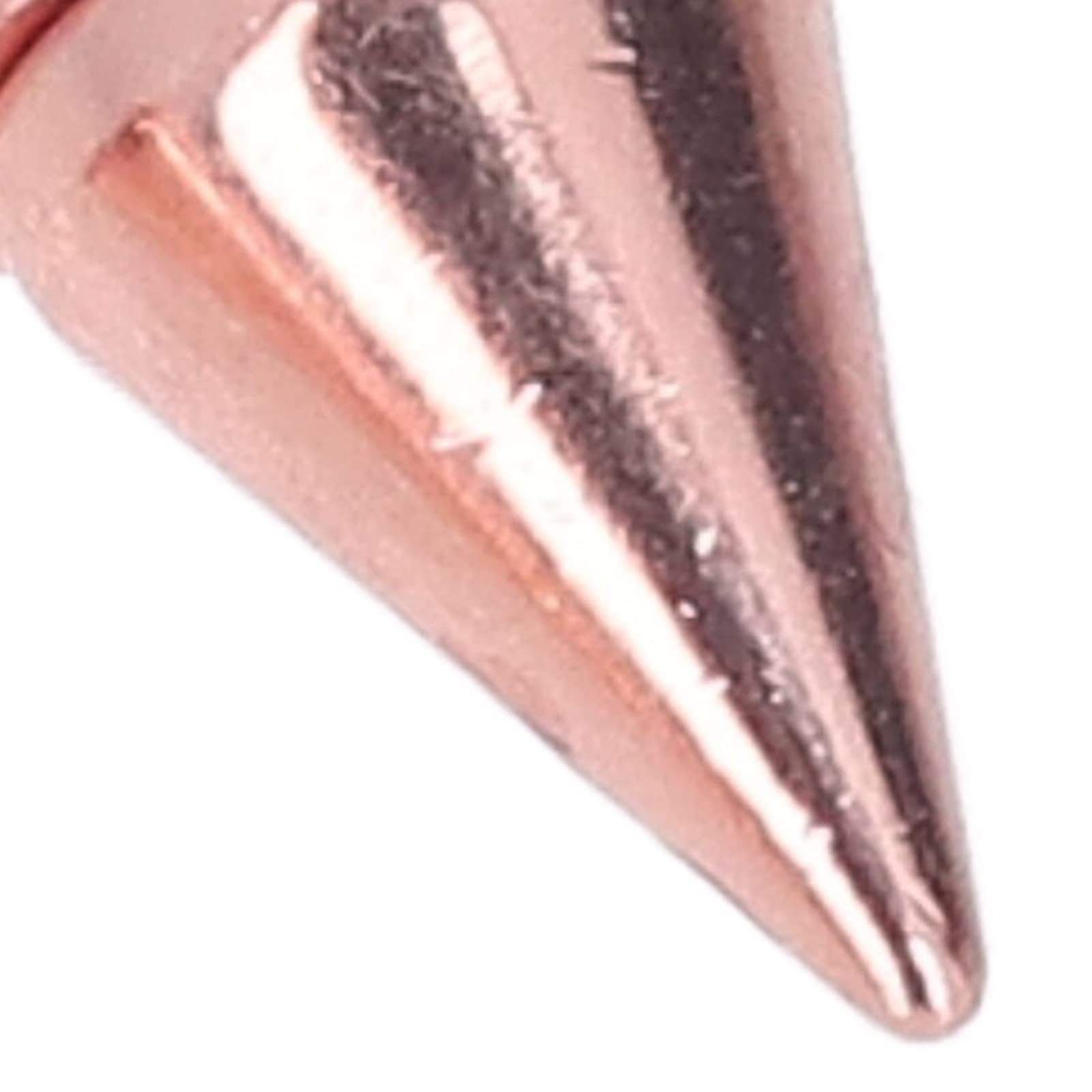 HERCHR Cone Spikes, 40Pcs Rose Gold Clothing Spikes Metal Stud Metallic Screw Back Studs Copper Rivet Punk Shoes Bags Spikes for Crafts Studs for Clothing Belt Screws Replacement