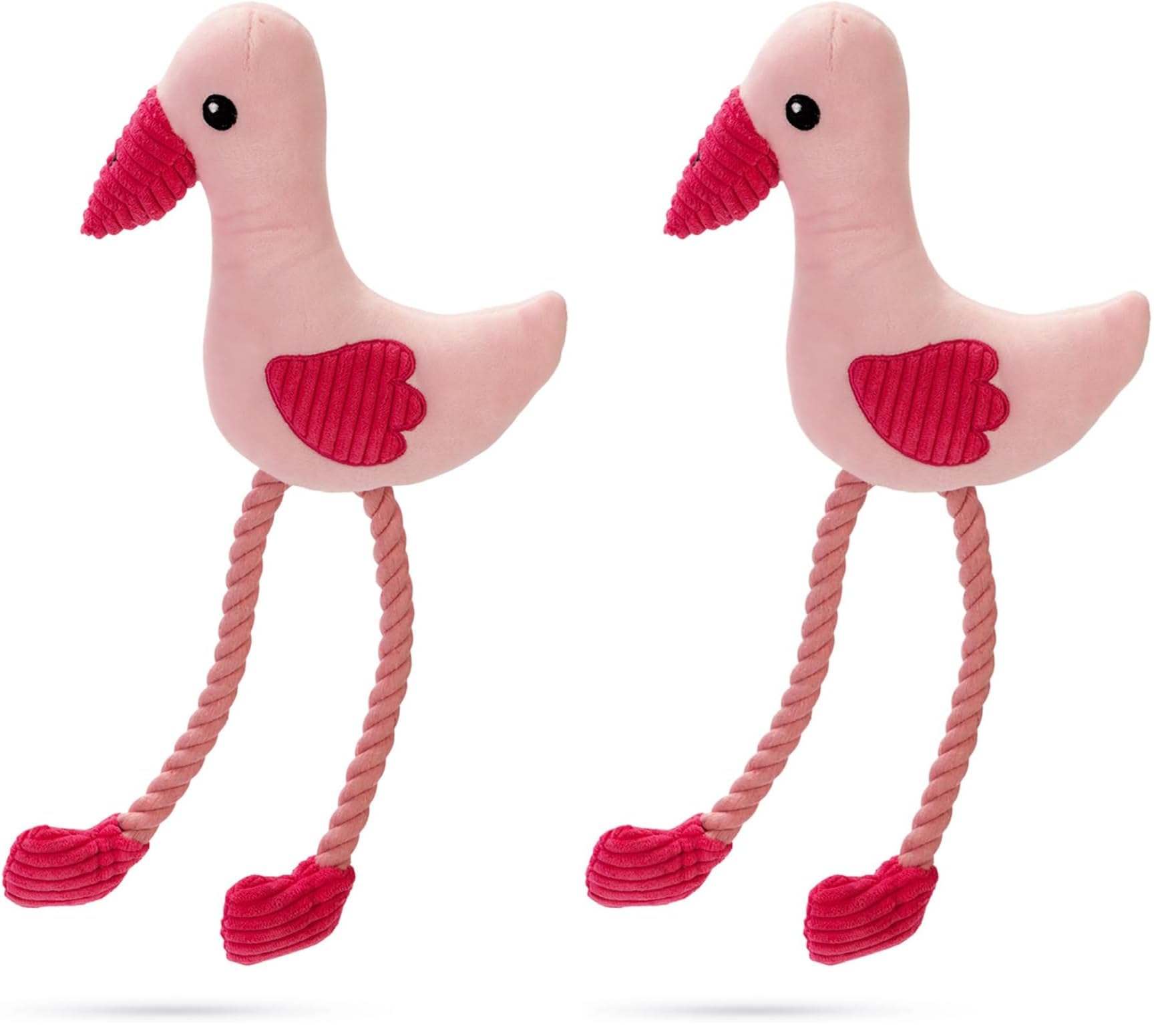Beeztees Köpek Oyuncağı, Sesli, Flamingo, Peluş, Pembe, 39,5x19,5x6cm (2 paketi)