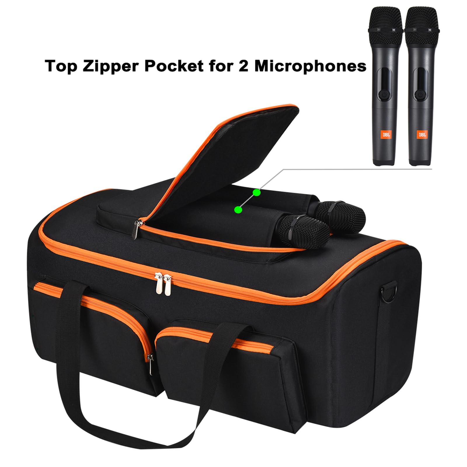 Sacoche Partybox on-The-Go Étui Housse de Transport Portable Sac de Voyage avec Poignée pour JBL PartyBox on-The-Go/PartyBox on-The-Go Essential Enceinte Portable Bluetooth et Microphone