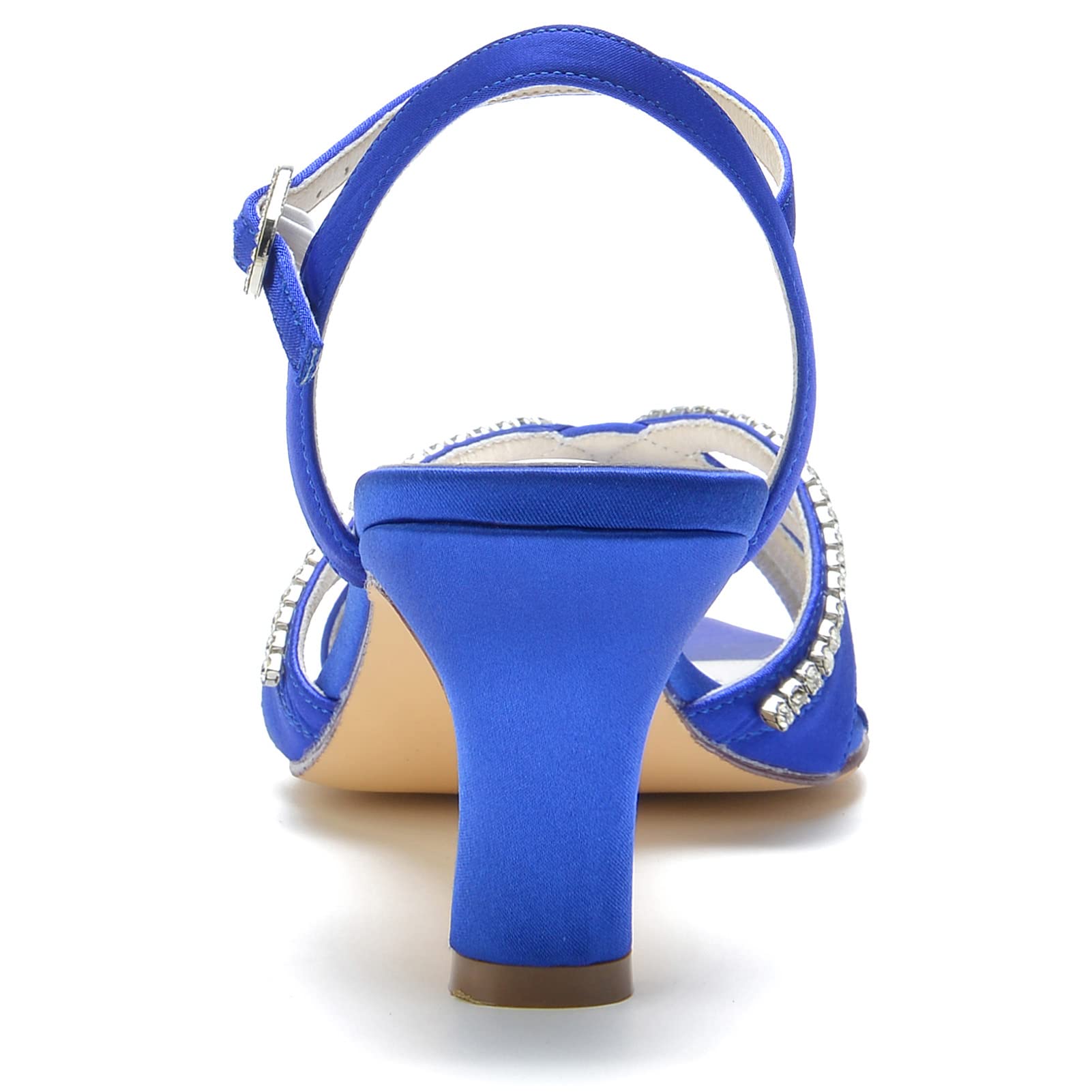 Sandali con Tacco Medio Donna, Senza Chiusura Fibbia Estivi Scarpe con Cinturino alla Caviglia da Donna, Scarpe Donna Eleganti col Tacco Rotonda Scarpe da Sposa,Rose Red,36 EU
