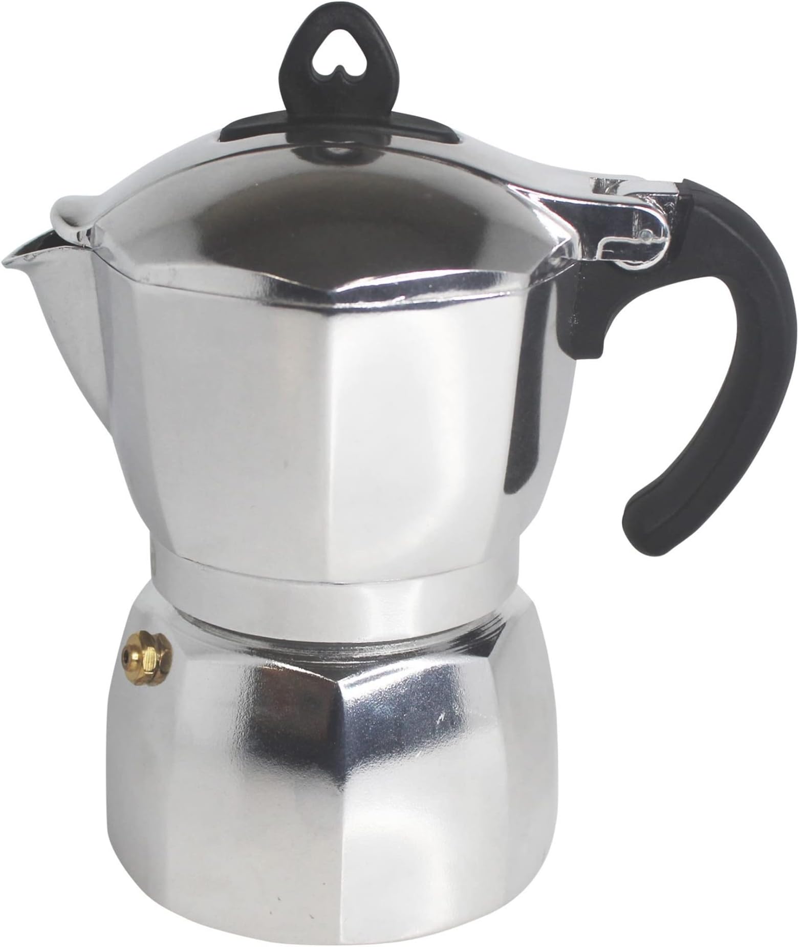 Imusa 6 Cup Stovetop Espresso Maker with Heart Shaped Knob