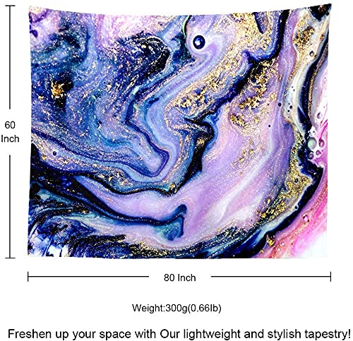 Soopat Tapestry Polyester Fabric Art Gold Natural Luxury Gouache Wall Hanging Tapestry Decorations Bedroom Living Room Dorm 80X60 Inch #TOP3