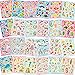 HOWAF 330+ Paillettes Autocollants Gomettes pour Enfant Filles Artisanat Scrapbooking Bricolage Carte, Arc-en-Ciel Licorne Princesse Sirène Animal Marin Autocollants, Albums Photo Papeterie Stickers