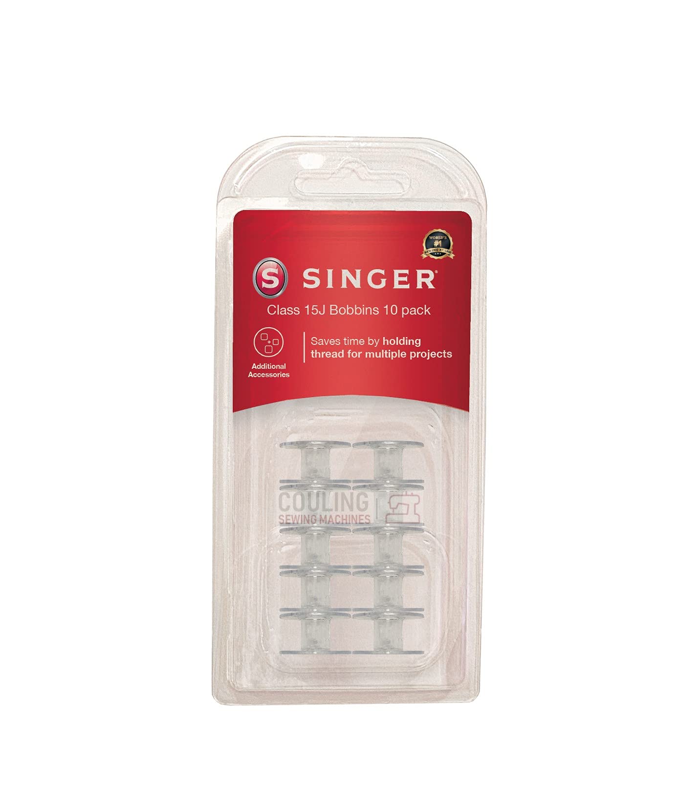 Class 15J Plastic Bobbins - 10PK Genuine Packaged 250052413 Fit Singer