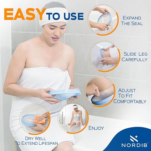 Miniatura 6 de Fundas de fundición para pierna de ducha, pata de cubierta de ducha fundida, cubierta impermeable para patas adultas, cubierta de fundición para