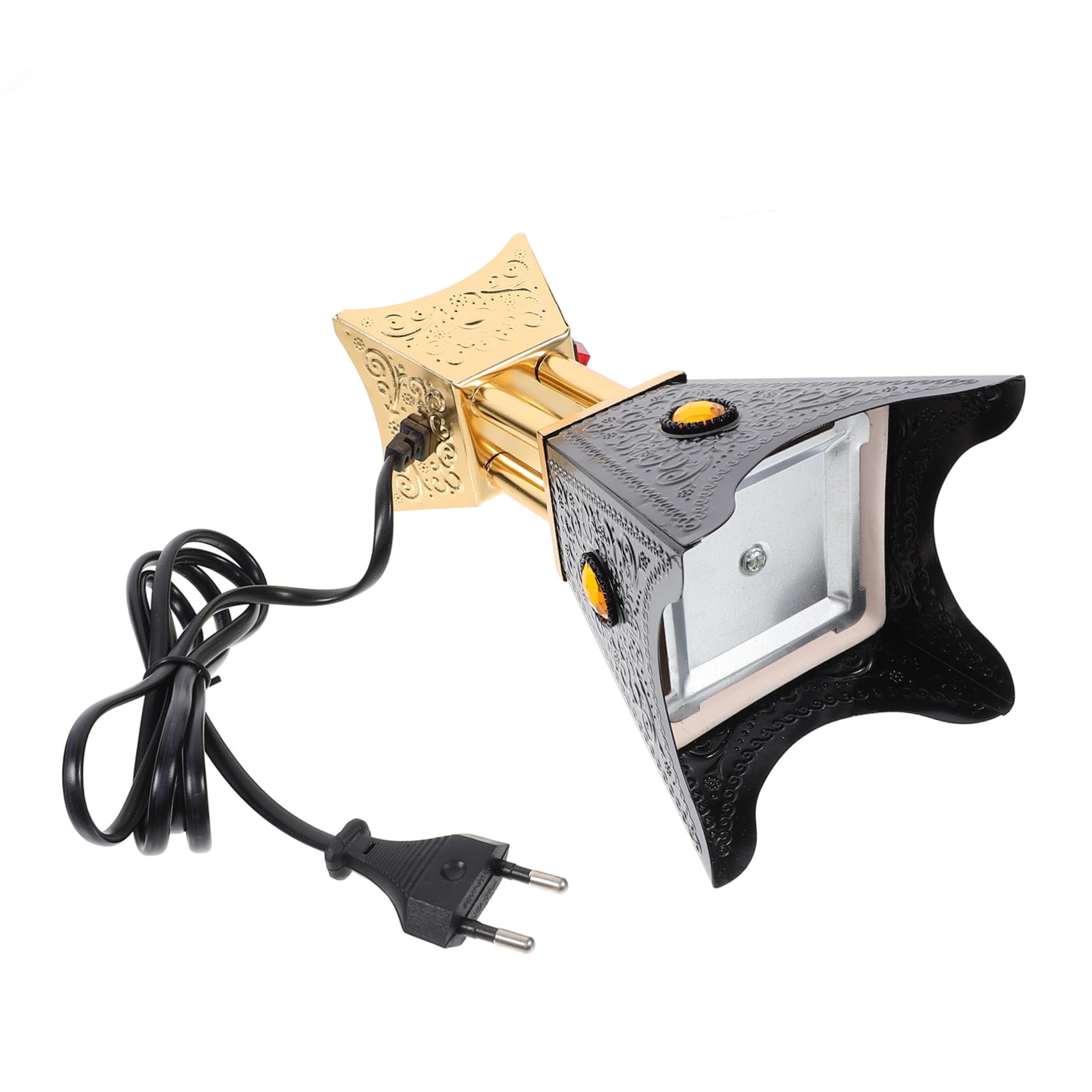 Quemador Eléctrico de Incienso Árabe de Hierro Decorativo para Hogar y Oficina Diseño Vintage Ligero con Acabado y Relajante
