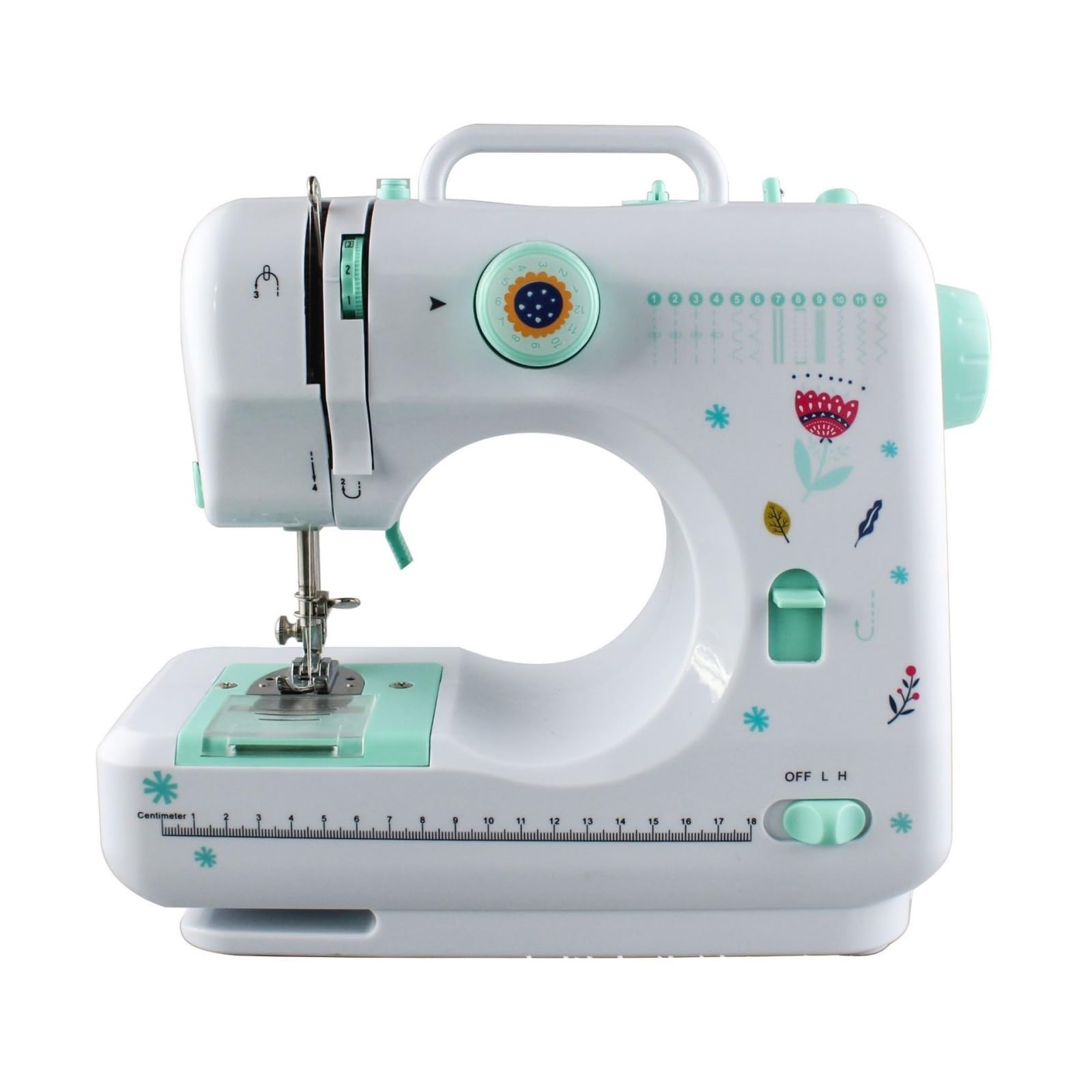 Máquina De Coser Doméstica, 12 Puntadas, Multifunción, Doble Hilo, Luz LED Nocturna, Mini Parcheo Manual Profesional Potente Silenciosa Y Estable(A)