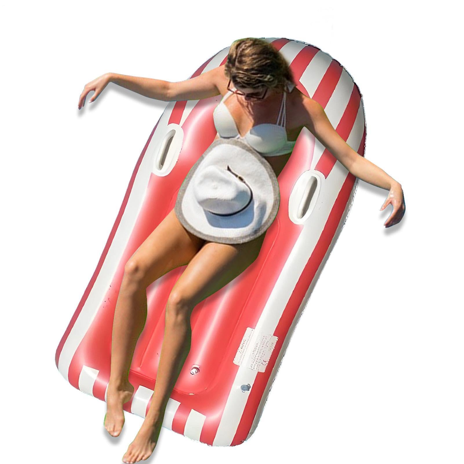 Nadmuchiwana deska do - Przenośna pływająca nadmuchiwana deska z uchwytem | Gry plażowe dla | na basen, jezioro, surfing lato podróże i wakacje chwile w grach i zajęciach sportowych