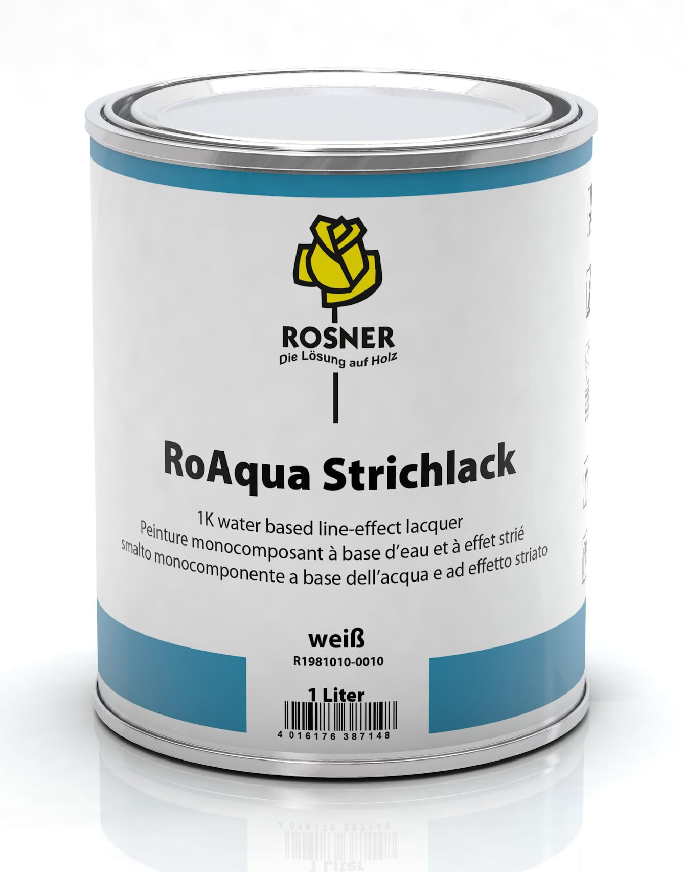 Rosner RoAqua Strichlack 1 Liter weiß,Holz,Lack