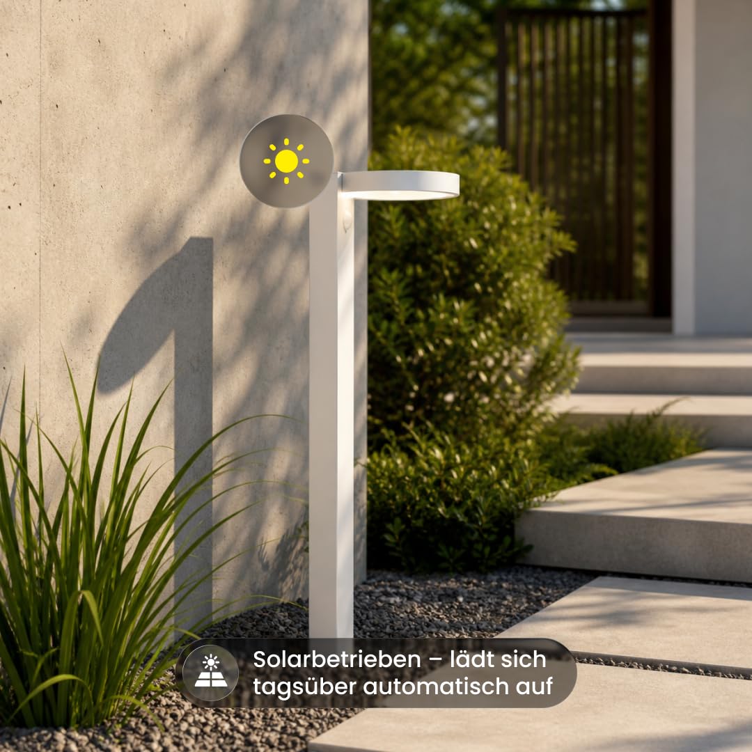 Star Trading Solar Wegeleuchte mit Bewegungsmelder – 500 Lumen & 70 lm Dauerlicht, LED warmweiß 3000K, Dämmerungssensor, 60 cm – Gartenleuchte für Wege & Einfahrten