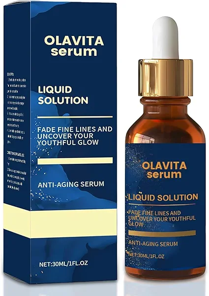 Olavita Serum, Facial Serum, Liquid Solution Anti Aging Serum, Vitamin C & E Serum, Boosts Skin Collagen Production, Diminishes Fine Lines & Wrinkles for a Youthful Glow