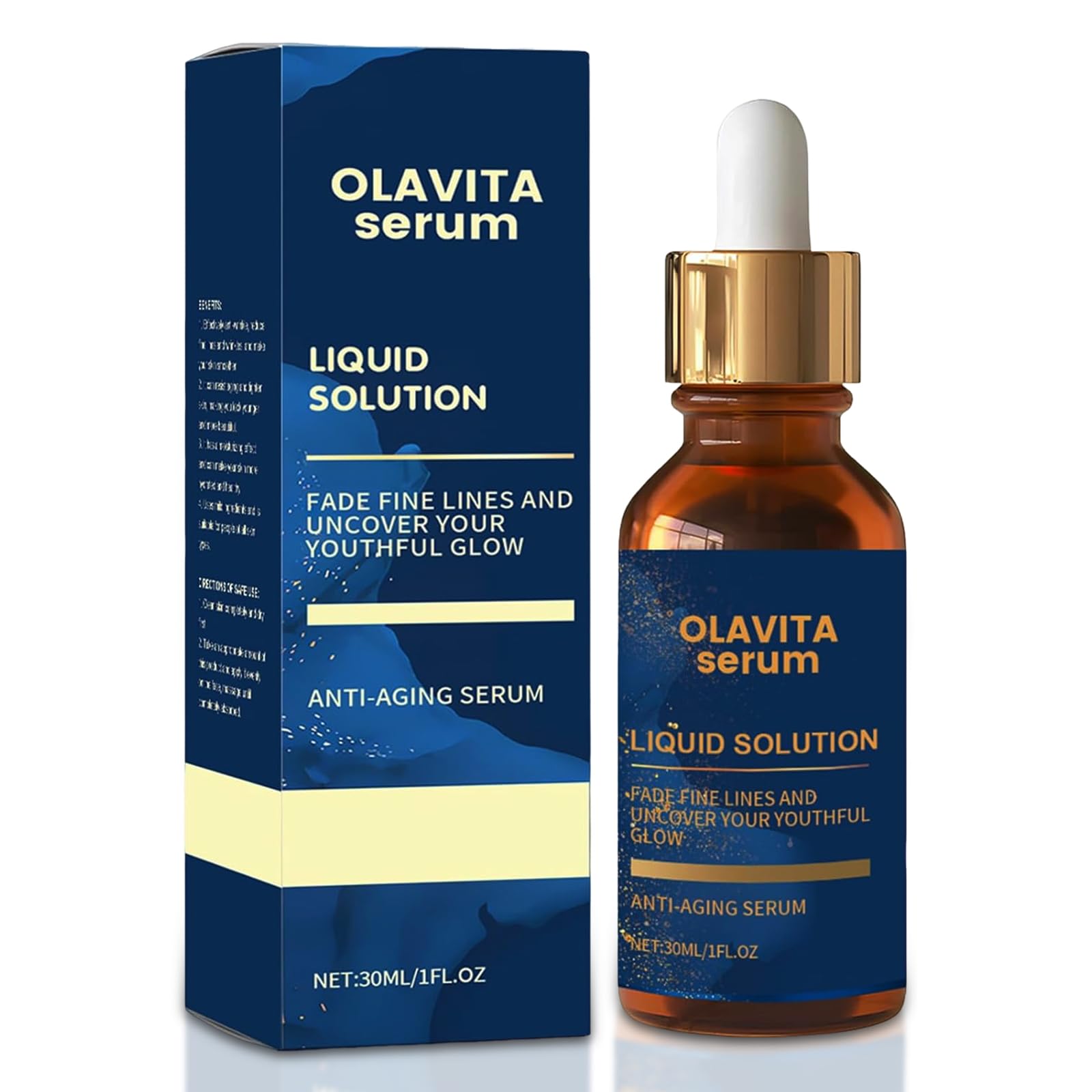 Olavita Serum, Facial Serum, Liquid Solution Anti Aging Serum, Vitamin C & E Serum, Boosts Skin Collagen Production, Diminishes Fine Lines & Wrinkles