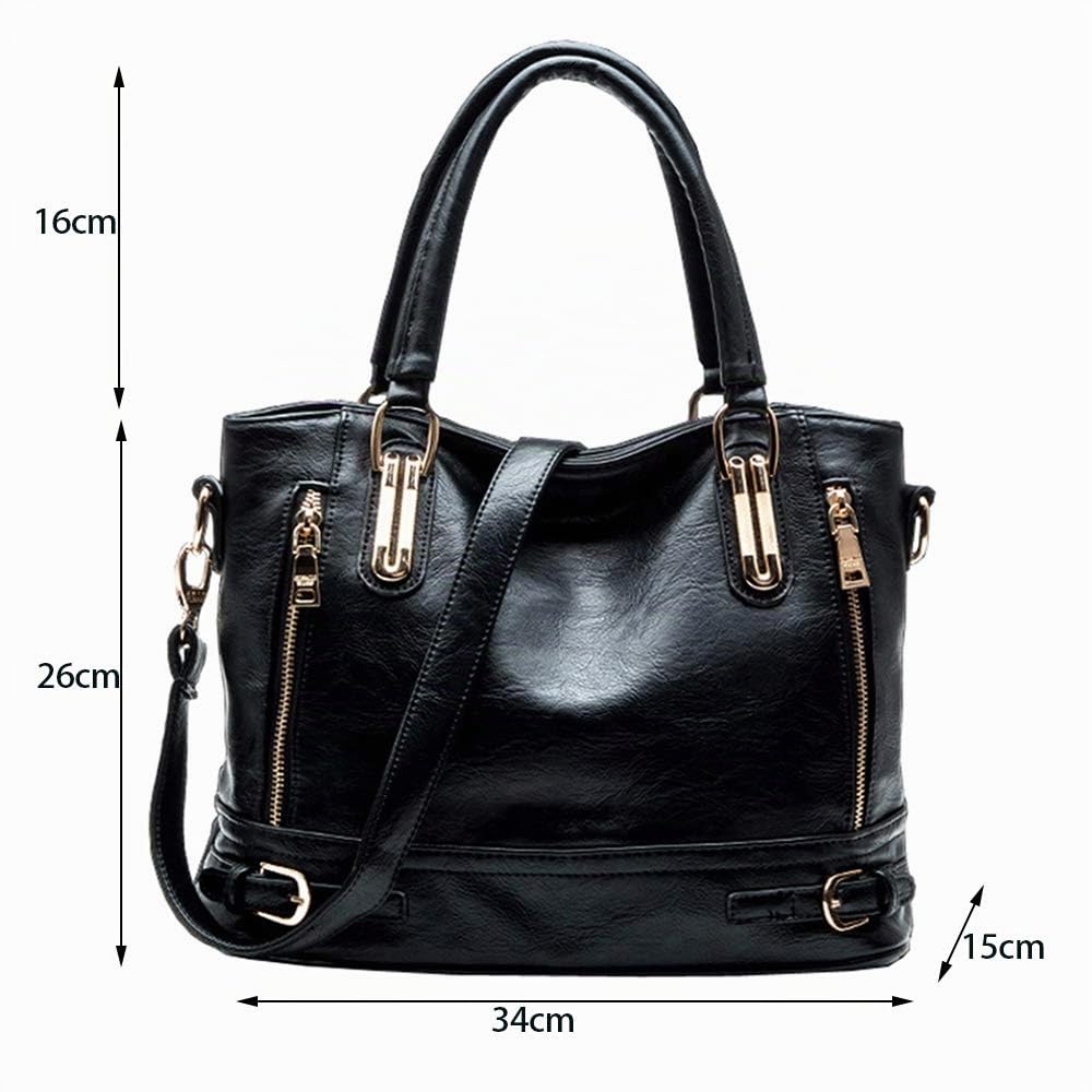 Bolsos de cuero con asa superior para mujer, bolso cruzado de hombro, bolso de mano de diseñador para niñas