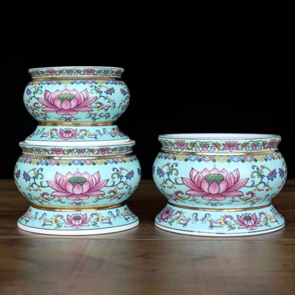 Räucherstäbchenhalter Räucherbrenner Emaille Lotus Muster Weihrauch Brenner Keramik Sandelholz Weihrauchbrenner Haushaltslinie Weihrauchbrenner Dekoration Desktop Ornamente Räucherstäbchen Halter ( Si