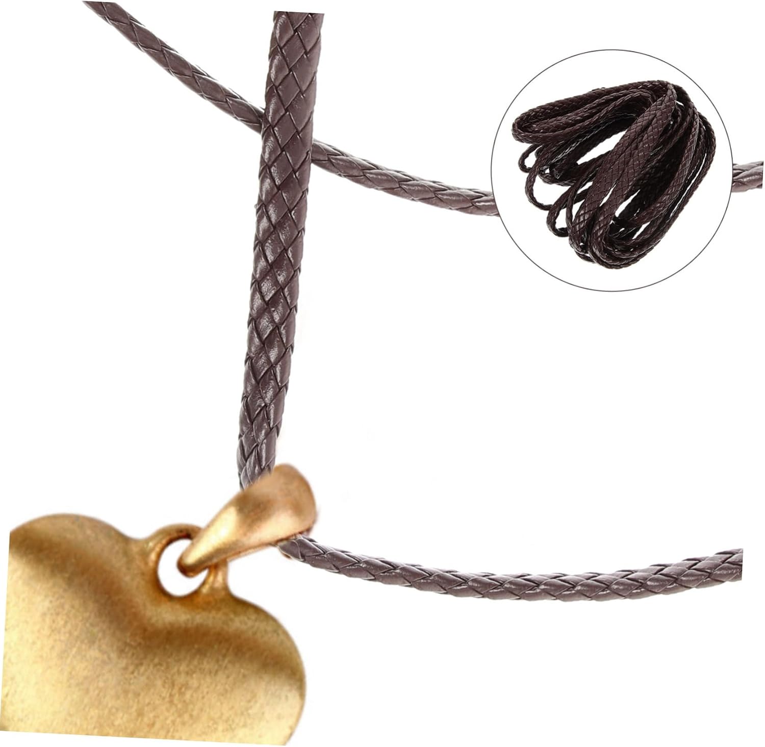DIY Braided PU Leather Cord Bracelet for Jewelry Making Soft String for Crafting Necklaces for Fashion Accessories and Handmade