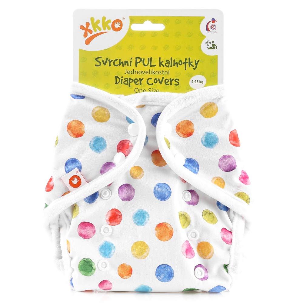 Copripannolino (PUL) – Taglia unica (4 – 15 kg) – a pois acquerello