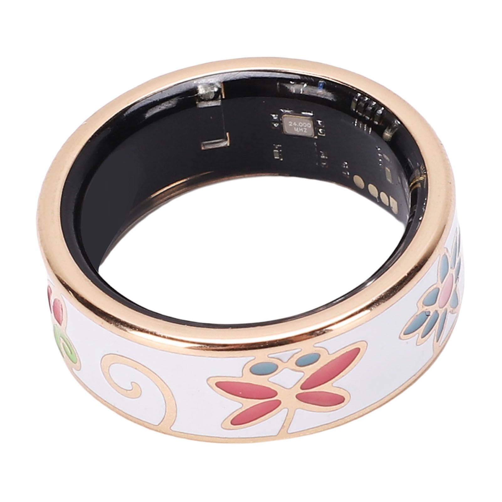 Anillo Inteligente, Rastreador de Ejercicios, Carga Magnética, Impermeabilización IP68, Monitoreo del Sueño, Conteo de Pasos, (7 ID: 17,3 mm/0,68 Pulgadas, Circunferencia: 54,3 mm/2,14