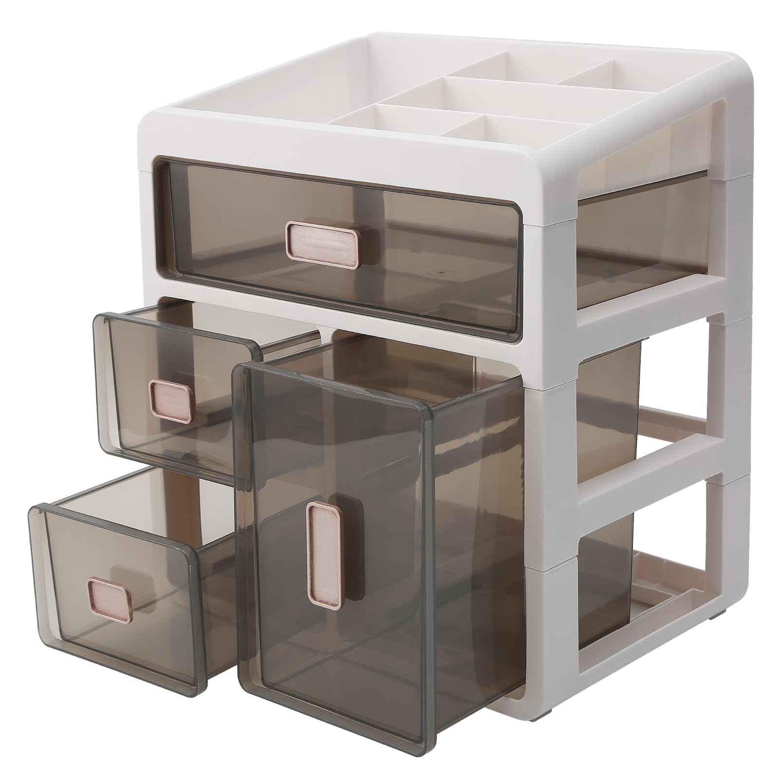 Scatola Organizer per Medicinali 4 Livelli, Porta Medicine da Casa con Cassetti Trasparenti, Contenitore per Farmaci, Vitamine e Cosmetici, Pronto all'Uso per Casa e Ufficio