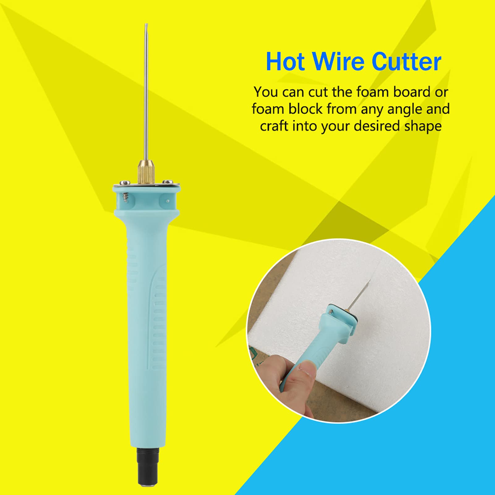 Cortador de alambre caliente eléctrico, máquina de corte de espuma poliestireno, kit 5cm 4.5V 3A
