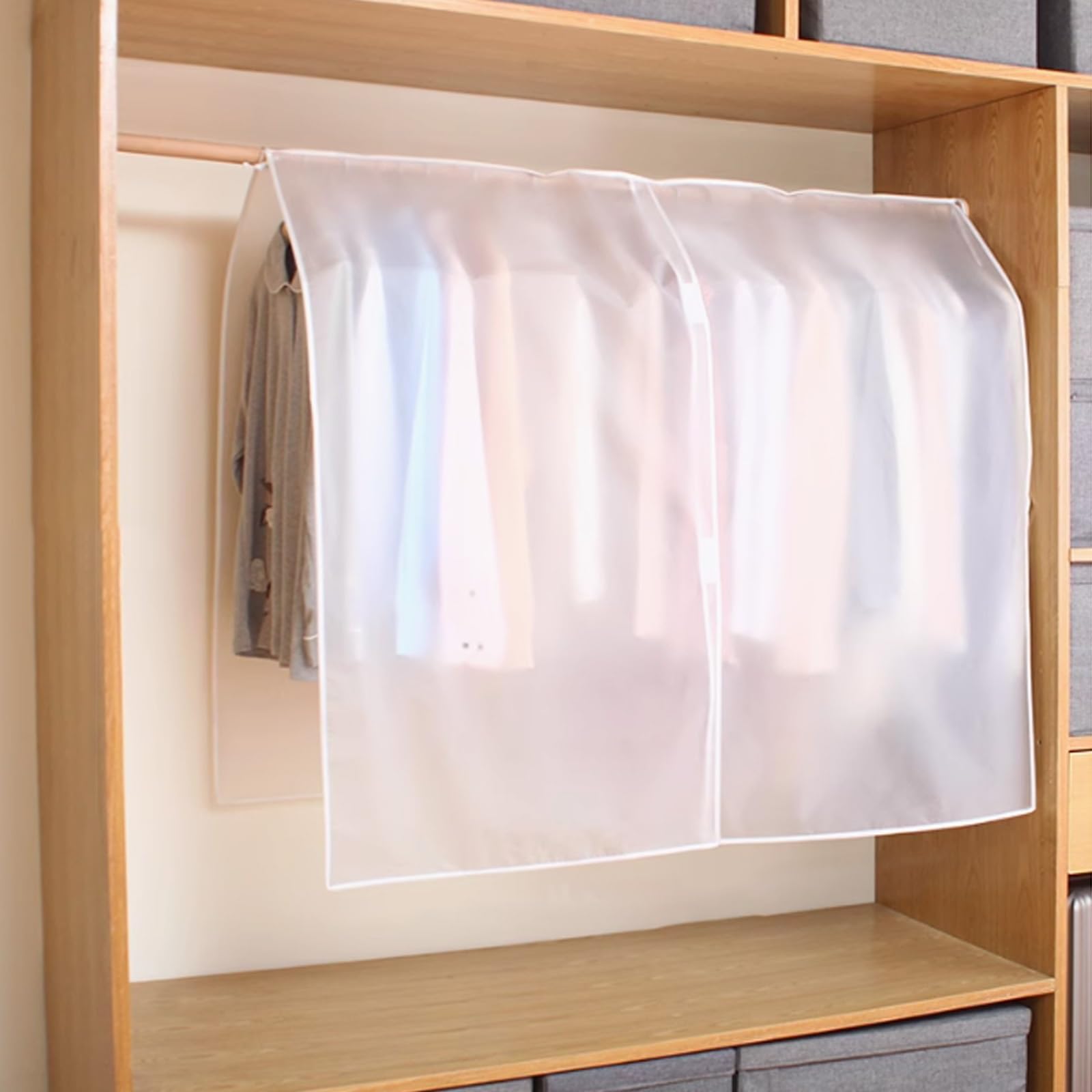 Pokrowce na ubrania, Pokrowiec na ubrania PEVA Translucent Storage Closet, pokrowiec na ubrania przeciwkurzowy(110cm/43in)
