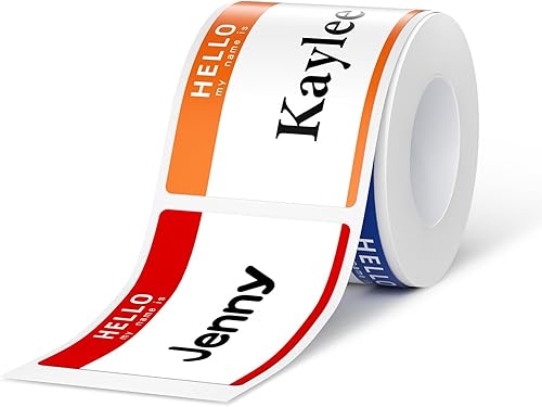 NIIMBOT Etiquetas de nombre para impresora de etiquetas B1B21B3S, etiquetas adhesivas de nombre de 2 x 3 pulgadas, impermeables, a prueba de aceite,