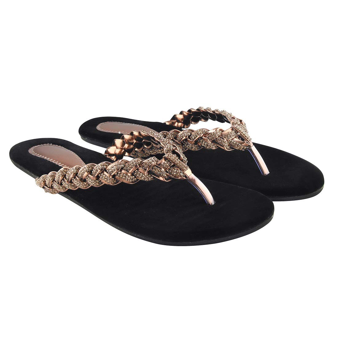 womens V-shape Fancy Slipper Flat Sandal-image-7