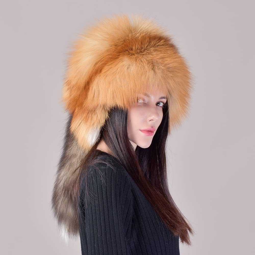 Cute Windproof Trapper Hat Women Cycling Hat Windproof Warm Russian Hat Ushanka Ski Cap