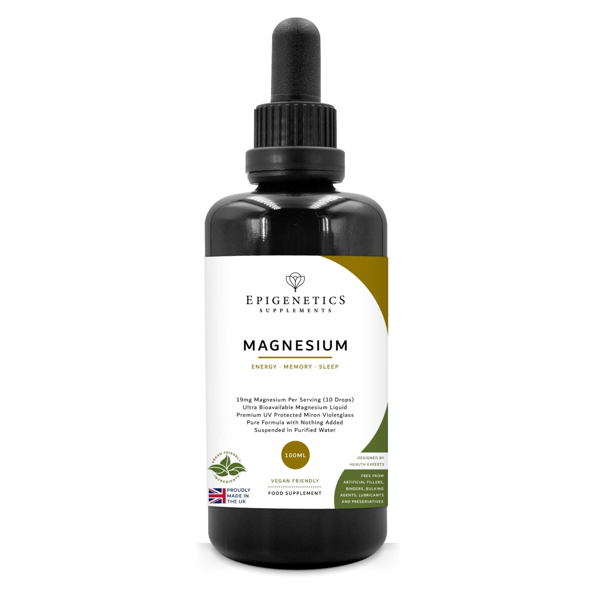 Magnesium Liquid Supplements | 100ml Magnesium Chloride & Magnesium Sulphate Blend | Made in UK & Vegan Friendly Mineral Liquid | Over 4 Months Supply.