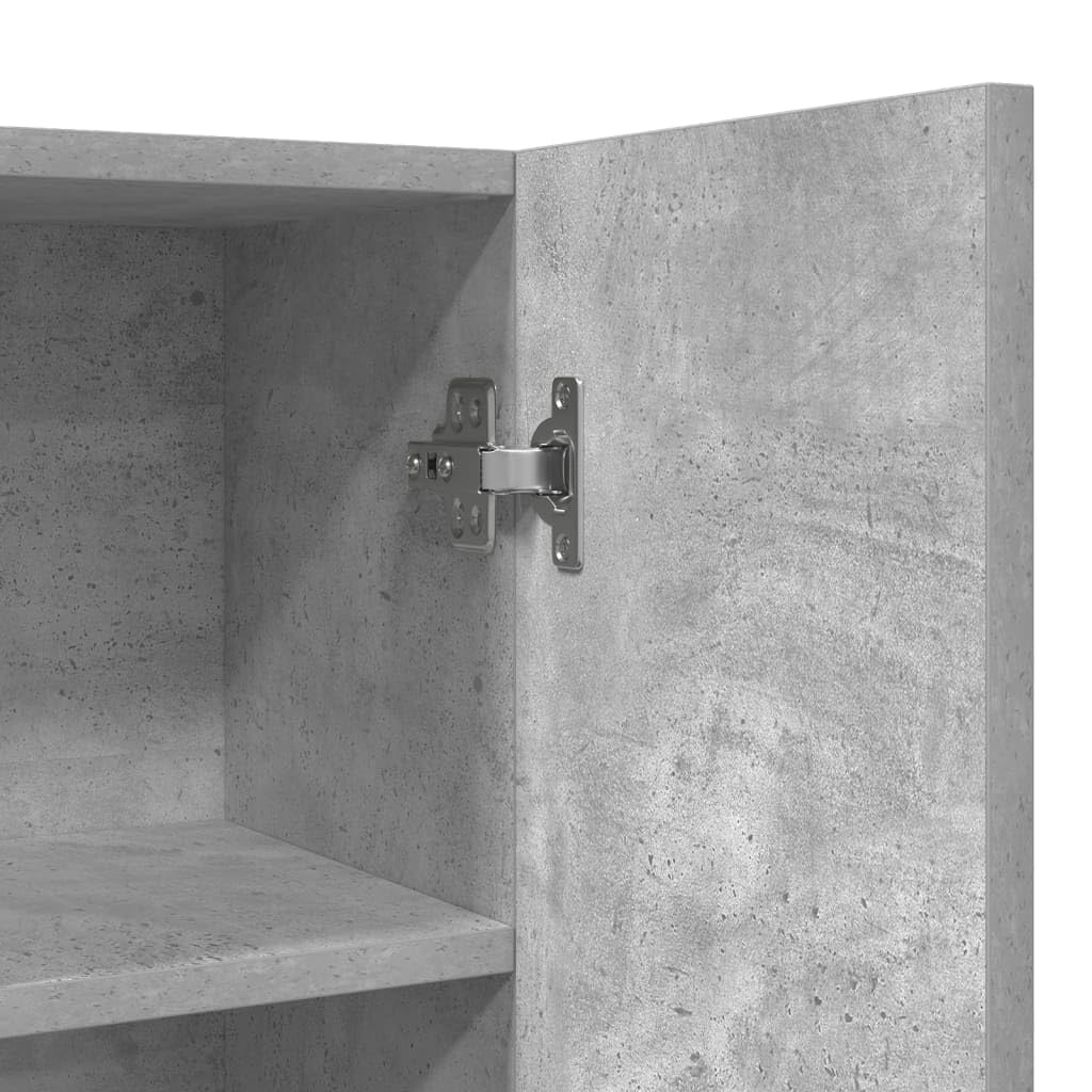 Armario de Lavadora vidaXL Gris Hormigón 70,5 x 25,5 x 90 cm, Mueble de Lavadora, Mueble de lavandería, Armario de baño