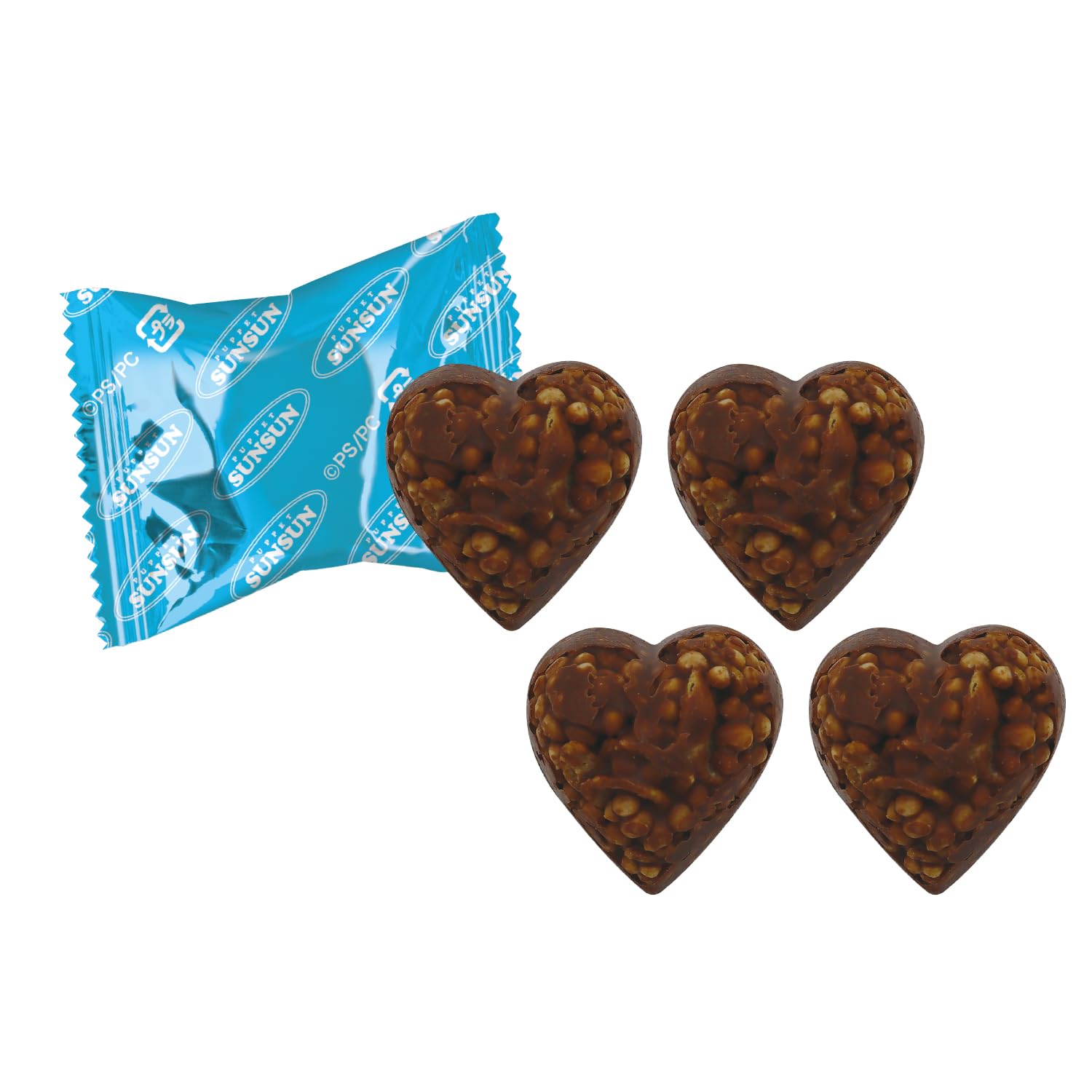Amazon | ハート(Heart) パペットスンスンクランチチョコ缶
