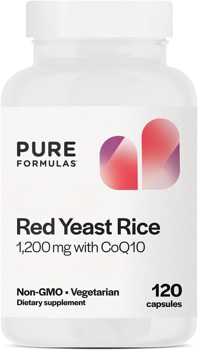 Extra Strength Red Yeast Rice 1200mg with CoQ10 100mg, Citrinin-Free, Non-GMO, Gluten-Free, 120 Capsules (2 Months Supply)