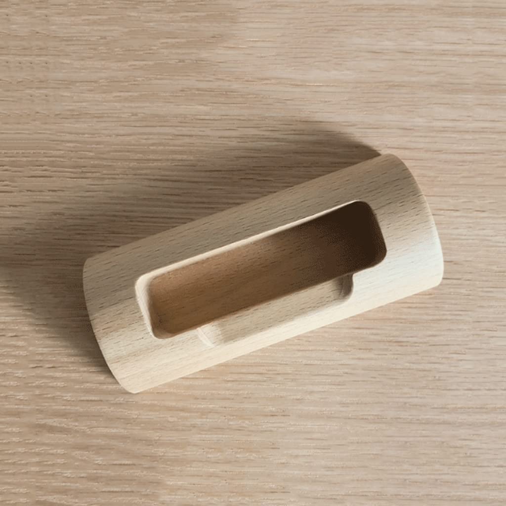 MOBYGKFY Desktop Wooden Business Card Case Personality Office Simple Holder Supplies