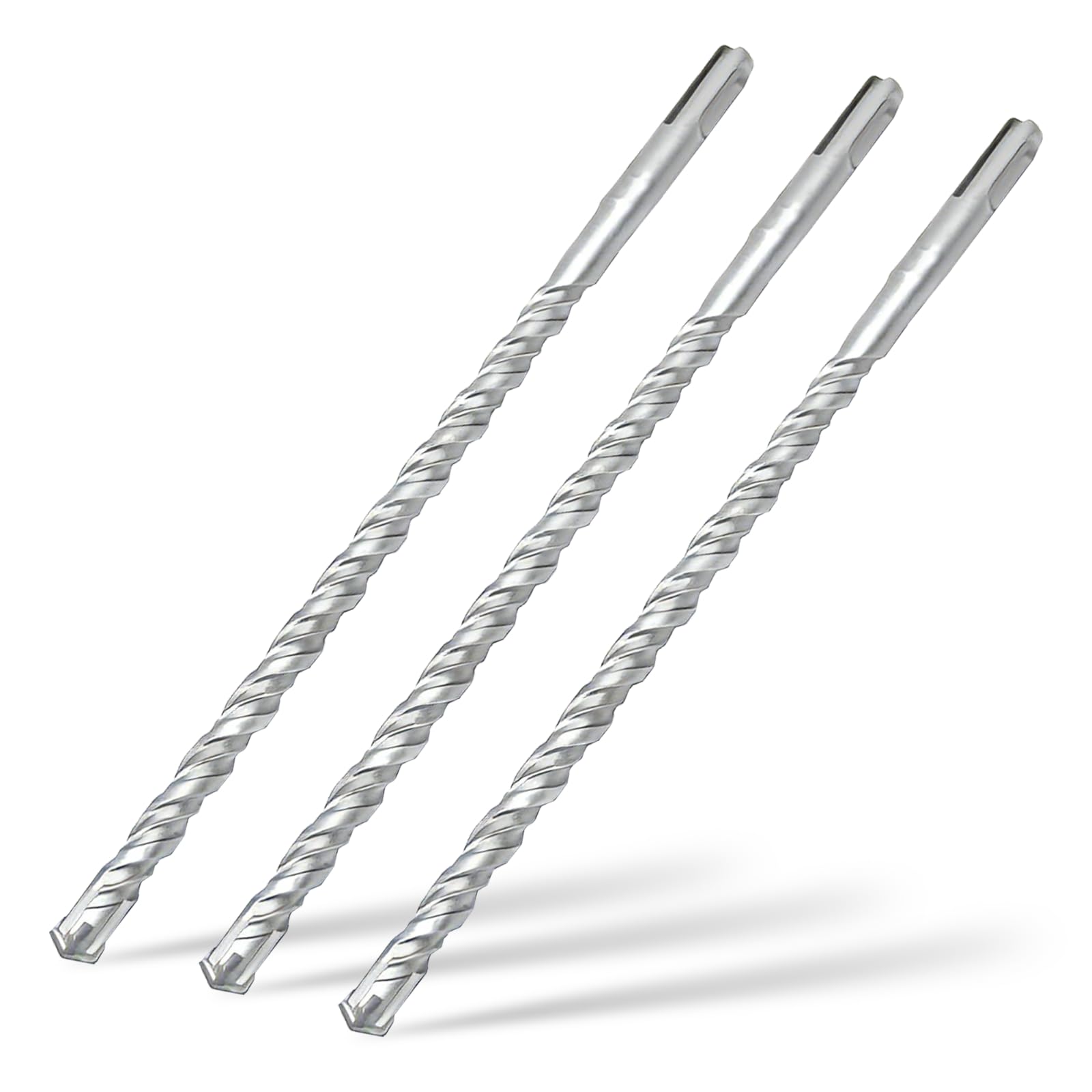 SDS Plus Hammer Drill Bits 10mmx300mmx3pcs,Professional Tungsten Carbide Cross Tip,SDS Plus Masonry Drill Bits for Wall, Stone, Concrete, Brick — image 1