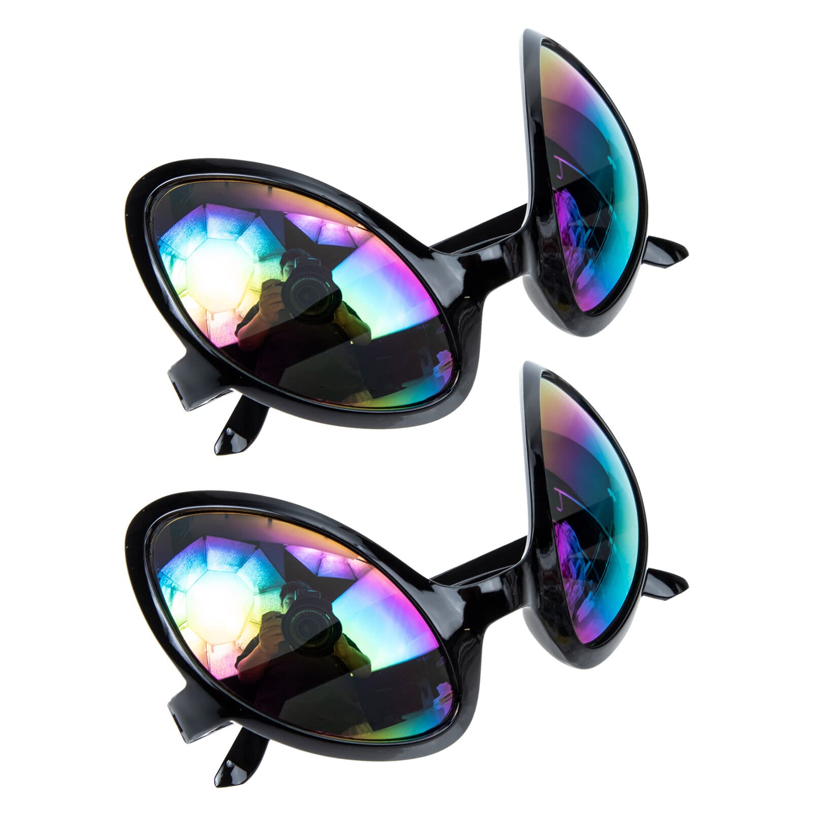 TENDYCOCO 2pcs Holiday Accessories Alien Party Glasses Alien Eyewear Rave Goggles Party Photo Prop Sunglasses Party Favors Party Alien Sunglasses Portable Travel Plastic