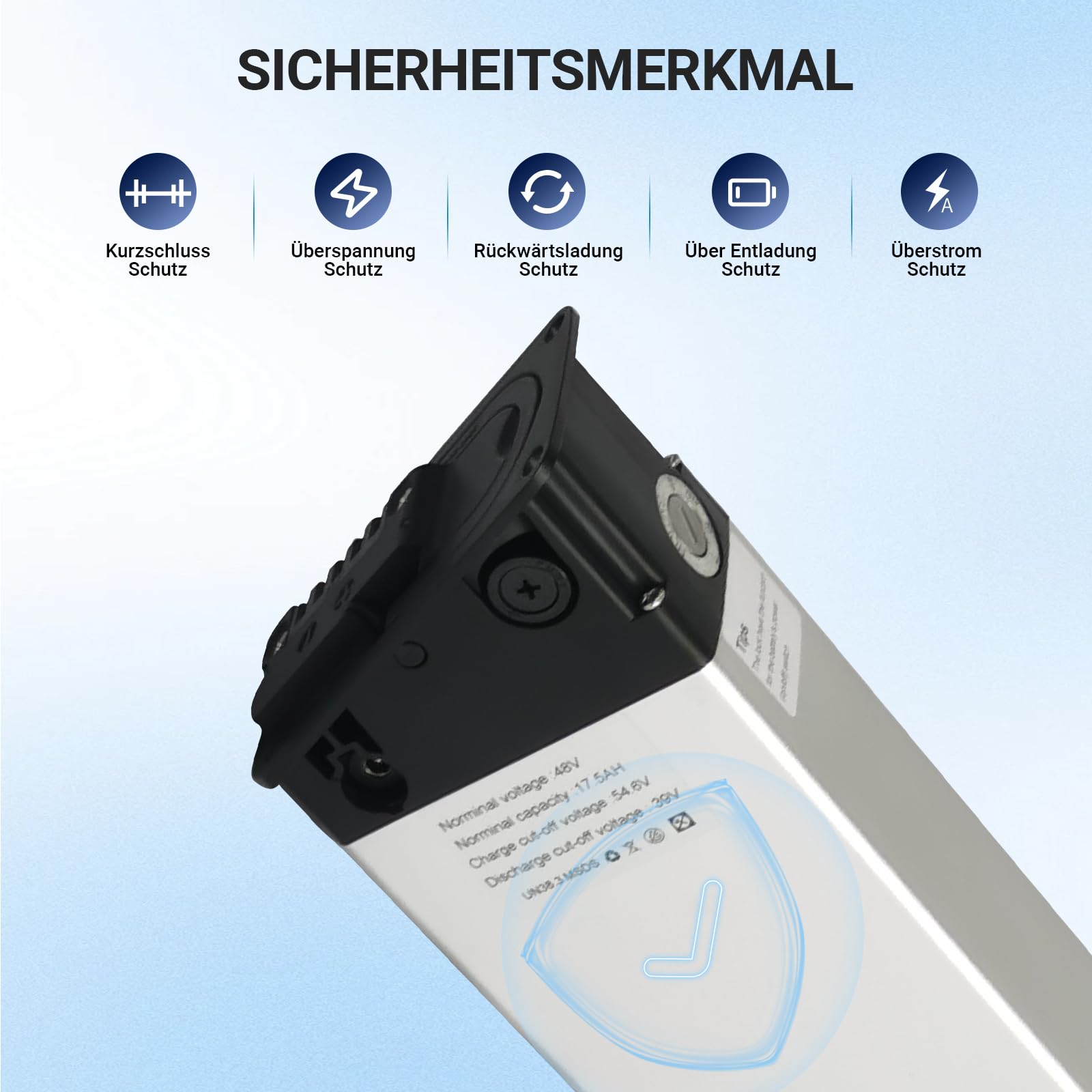 Amazon.com: DCH-009 Folding Ebike Battery 52V 17.5Ah for