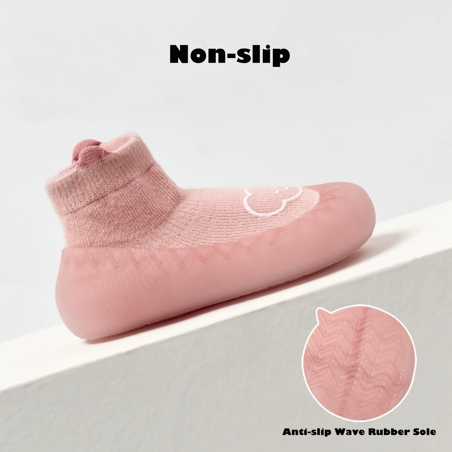 Rutschfeste Socken für Kleinkinder, Jungen, Mädchen, Gummisohle, für den Innenbereich, zum ersten Gehen