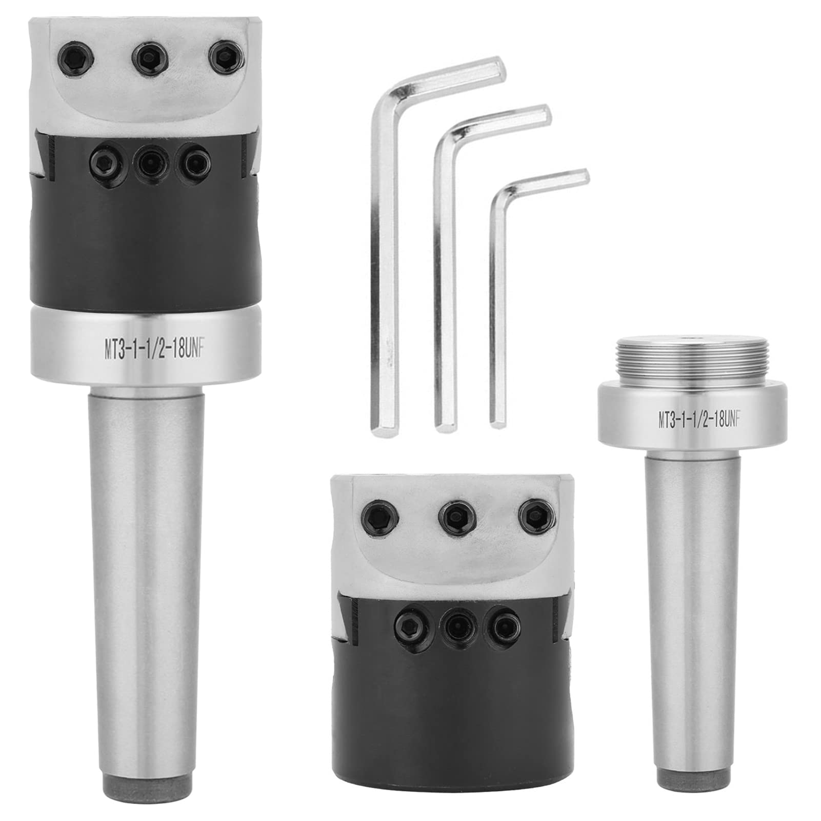 MT3-M12 Mandrino a pinza conica Adattatore per albero di fresatura Morse Biella di alesatura + Testa di alesatura da 2 pollici per macchine utensili
