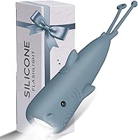 Vista 1 de LOVERUIS Rechargeable Flashlights Flashlight Dimmable Silicon Flashlight with Keychain Camping, Birthday Gift (Torch Shark) Stocking Stuffers